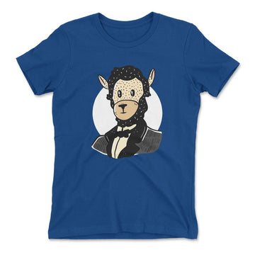 Lincoln Llama Womens T-Shirt in Royal color